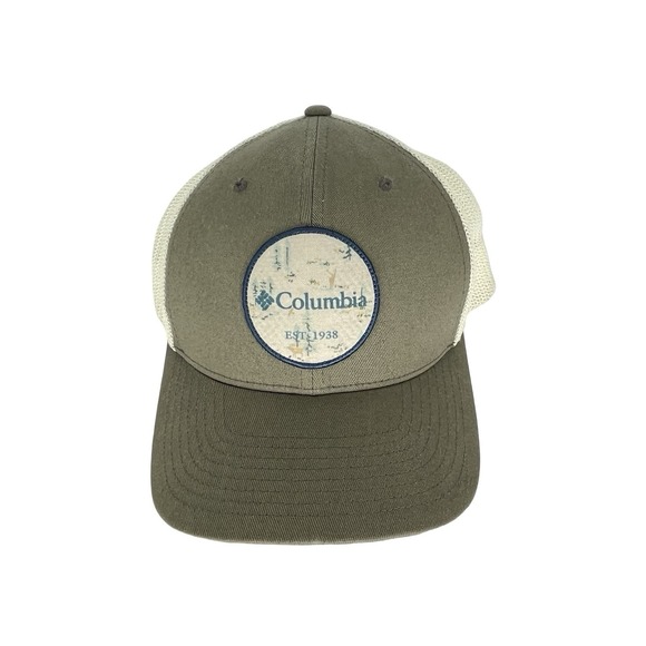 Columbia Other - Columbia Unisex L/XL Olive Green Mesh Trucker Hat Flexfit Outdoor Hiking Cap